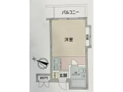 ライオンズマンション東千葉(ワンルーム/4階)の間取り写真