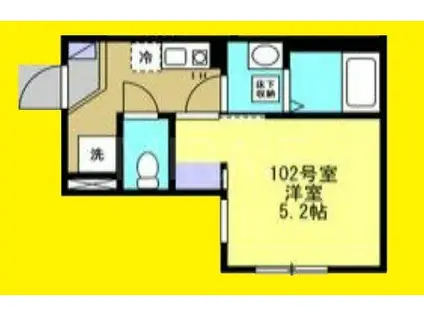 ハレ アラワイ(1K/1階)の間取り写真