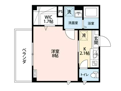 シャルマン目黒(1K/1階)の間取り写真