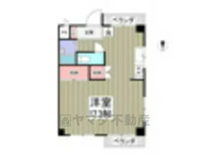 ハイツ霜越(ワンルーム/2階)の間取り写真