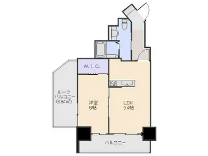 G-1BLDG 旭町(1LDK/8階)の間取り写真