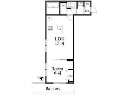 コート豊玉北A棟(1LDK/3階)の間取り写真