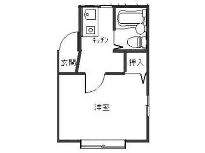 プラザナカムラ(ワンルーム/2階)の間取り写真