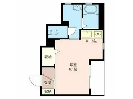 ハーランド(ワンルーム/1階)の間取り写真