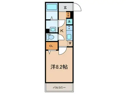 東武東上線 上板橋駅 徒歩13分 4階建 築2年(1K/4階)の間取り写真