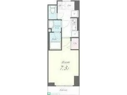 ディラヴェール八王子(1K/6階)の間取り写真