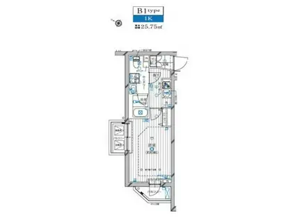 レガリス蒲田(1K/7階)の間取り写真