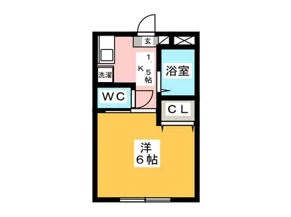 LIVE 7-50(1K/3階)の間取り写真