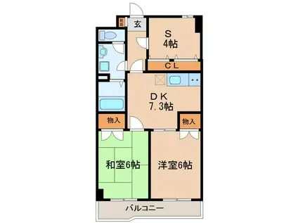 ロジュマン松本(3DK/4階)の間取り写真