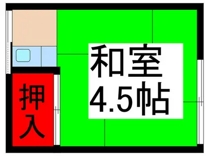 菅原荘(ワンルーム/2階)の間取り写真