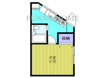 モアエス1(1K/1階)の間取り写真