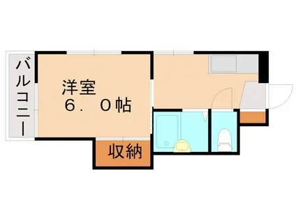 シャトレ熊本(1K/2階)の間取り写真