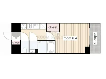 プレサンス広小路通今池(1K/11階)の間取り写真