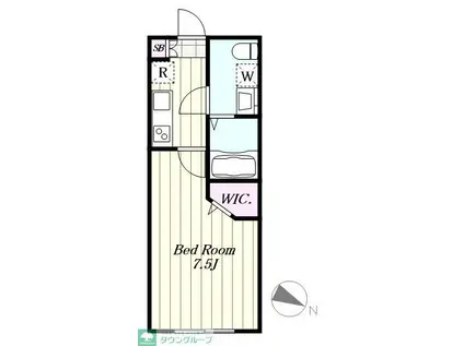 ブルジョン田園調布(1K/3階)の間取り写真