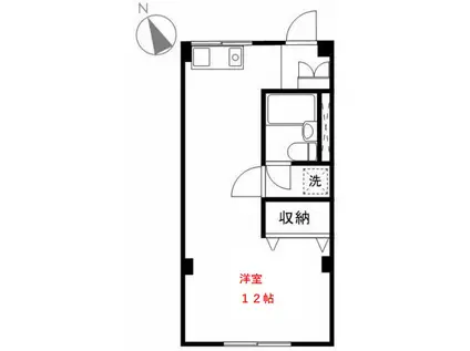 山本ビル(ワンルーム/4階)の間取り写真