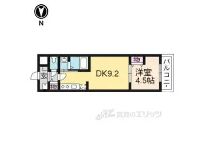 AーMON壬生高樋(1DK/2階)の間取り写真