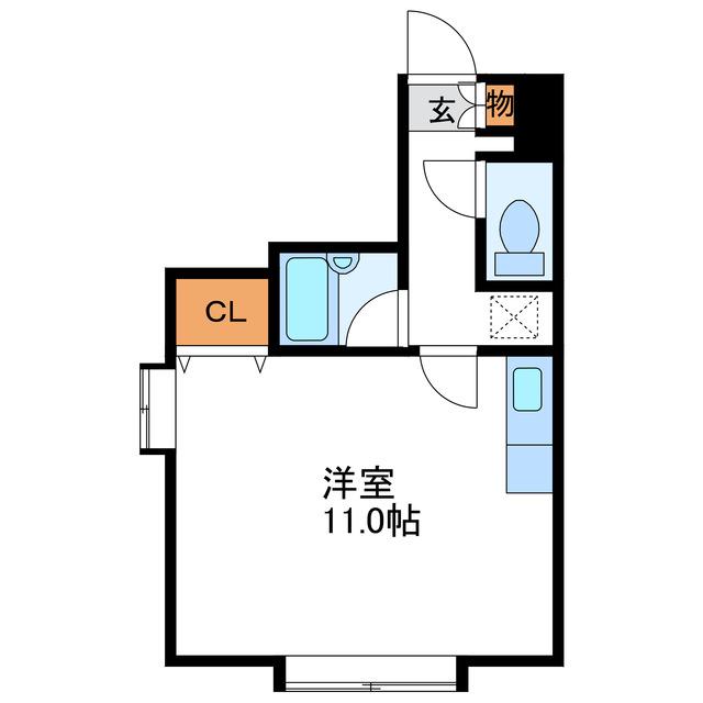 藤井ビル北10条(ワンルーム/4階)の間取り写真