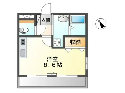 サンシャイン有松(ワンルーム/2階)の間取り写真