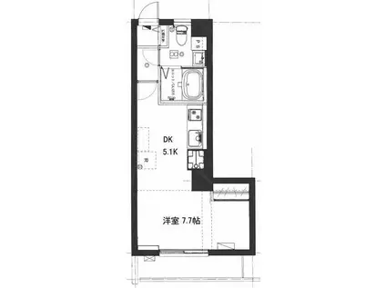 朝日北千束マンション(1DK/1階)の間取り写真
