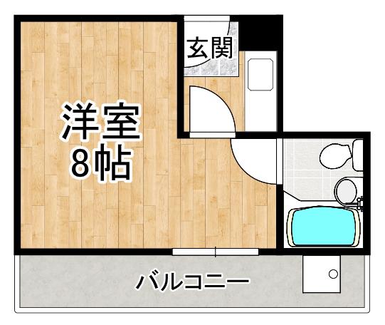 クレインファースト(ワンルーム/3階)の間取り写真