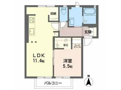 コーポサンシャイン(1LDK/1階)の間取り写真