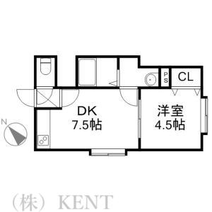 スペイシャス コンフォート24(1DK/3階)の間取り写真