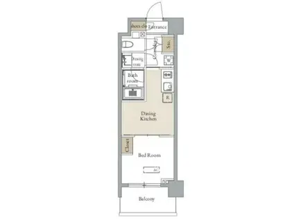 グランカーサ四谷(1DK/7階)の間取り写真