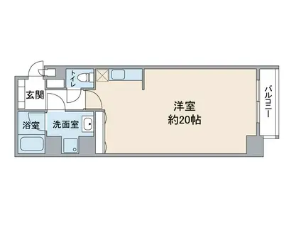 フローレンスAKISHIMA(ワンルーム/7階)の間取り写真