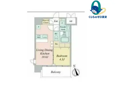 スプランディッド大須門前町(1LDK/3階)の間取り写真