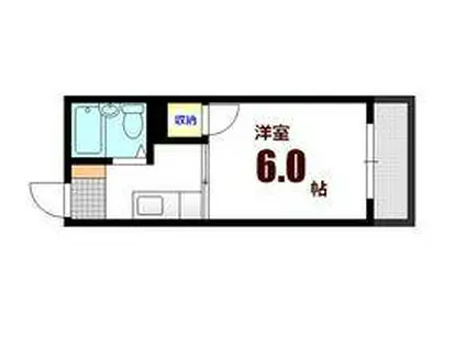 メゾン羽衣(1K/3階)の間取り写真