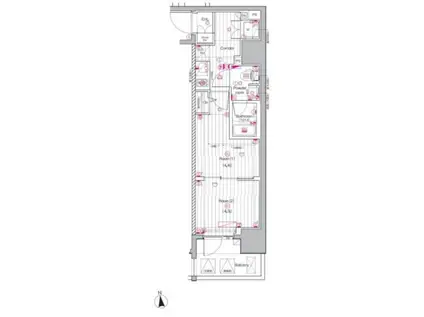 PREMIUM CUBE 上野 PREMIUM CUBE 上野(2K/6階)の間取り写真