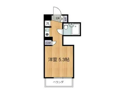 プリンセスコート赤堤(1K/4階)の間取り写真