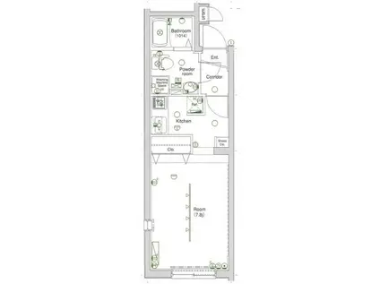 ブランシェ吉祥寺(ワンルーム/2階)の間取り写真