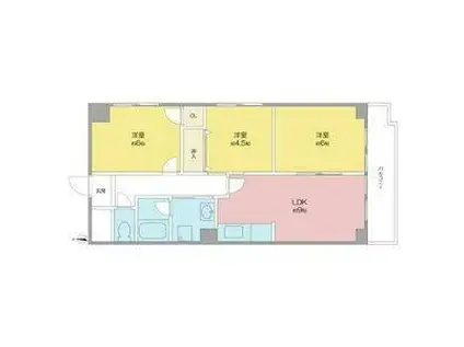 フィレンチェコート(3LDK/2階)の間取り写真