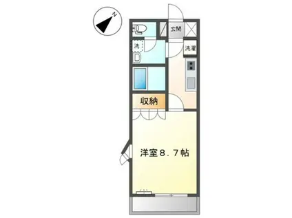 サンコート瀬戸 II(1K/1階)の間取り写真