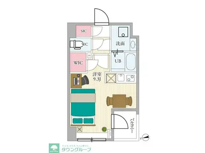 リテラス中野ノース(ワンルーム/6階)の間取り写真