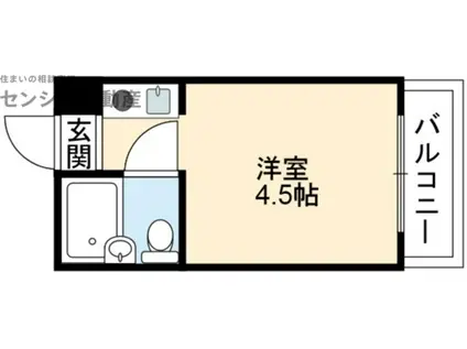 ルネッサンス32番館(ワンルーム/4階)の間取り写真