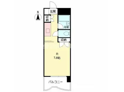 ミタカホーム11番館(ワンルーム/6階)の間取り写真
