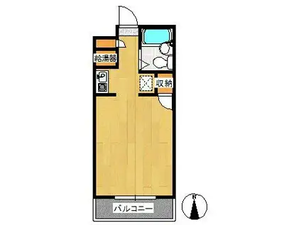 ラ・パイクス6112(ワンルーム/3階)の間取り写真