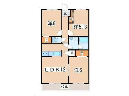 ブレインマンション(3LDK/5階)の間取り写真