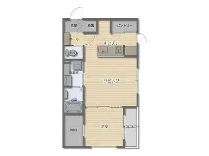 アリヴィオ日の出(1LDK/3階)の間取り写真