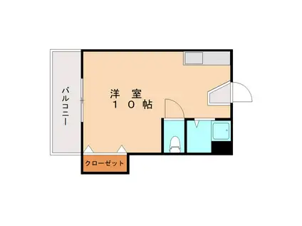 サンフラワー香椎宮前(ワンルーム/4階)の間取り写真