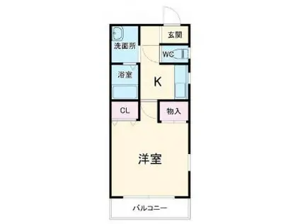 レジデンスTM久下(1K/1階)の間取り写真