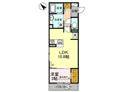 メゾン ジュネス(1LDK/1階)の間取り写真
