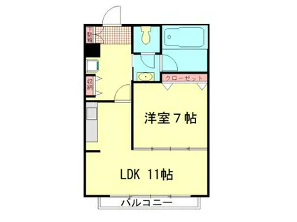 蕪木ビル(1LDK/5階)の間取り写真