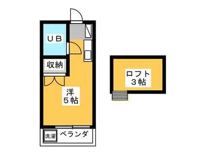エスタ国分寺 壱番館(ワンルーム/2階)の間取り写真