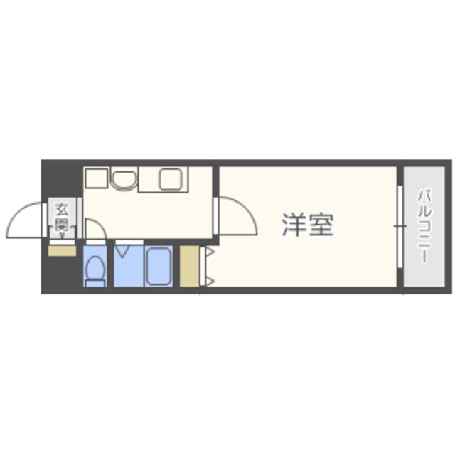 エステムコート博多駅前アヴェール(1K/7階)の間取り写真