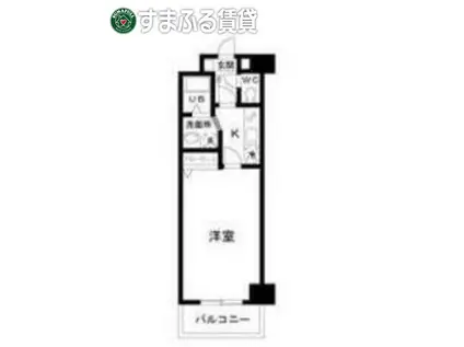 第3OTAビル(1K/6階)の間取り写真