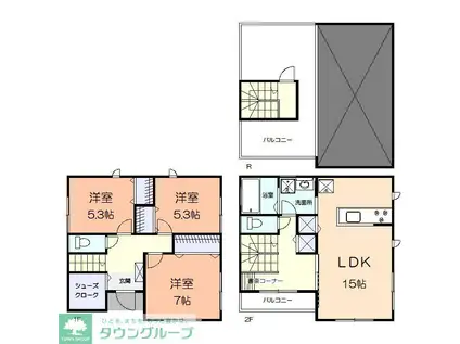 アムール・NS(3LDK/1階)の間取り写真