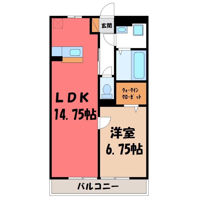 メゾンベール(1LDK/1階)の間取り写真